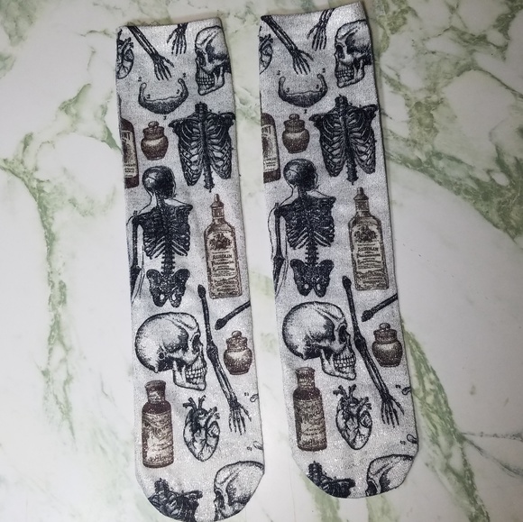 target Other - 3/$12 Halloween spooky skeleton crew socks nwot